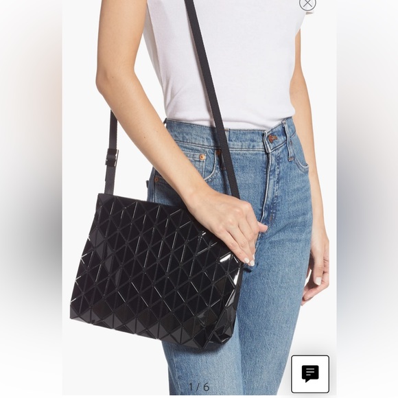 HP💯authentic almost new baobao issey Miyake Row Gloss Shoulder Bag pink beige - Picture 12 of 12